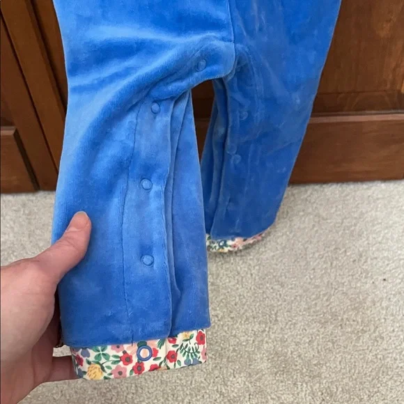 Mini Boden Blue Kids Overalls with Floral Top - Picture 6 of 9
